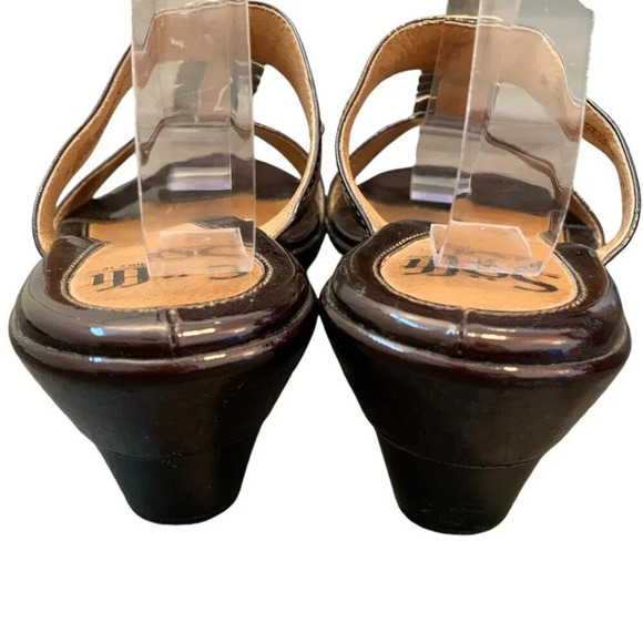 Sofft Heels Sandals Womens 8 Brown Beaded Leather Vacation Beach Wedding Comfort - Picture 5 of 8